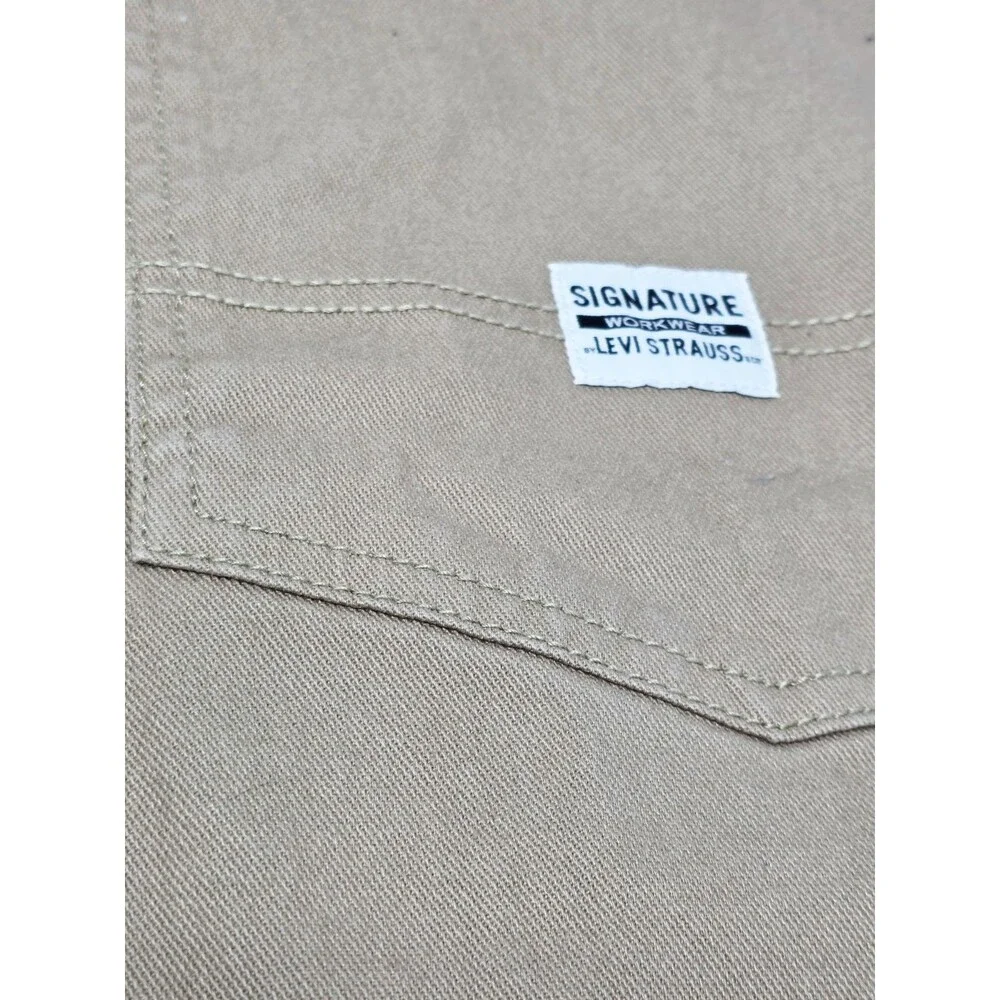 Levi Strauss Signature 40x30 Mens Cotton Carpenter Jeans American Khaki Straight
